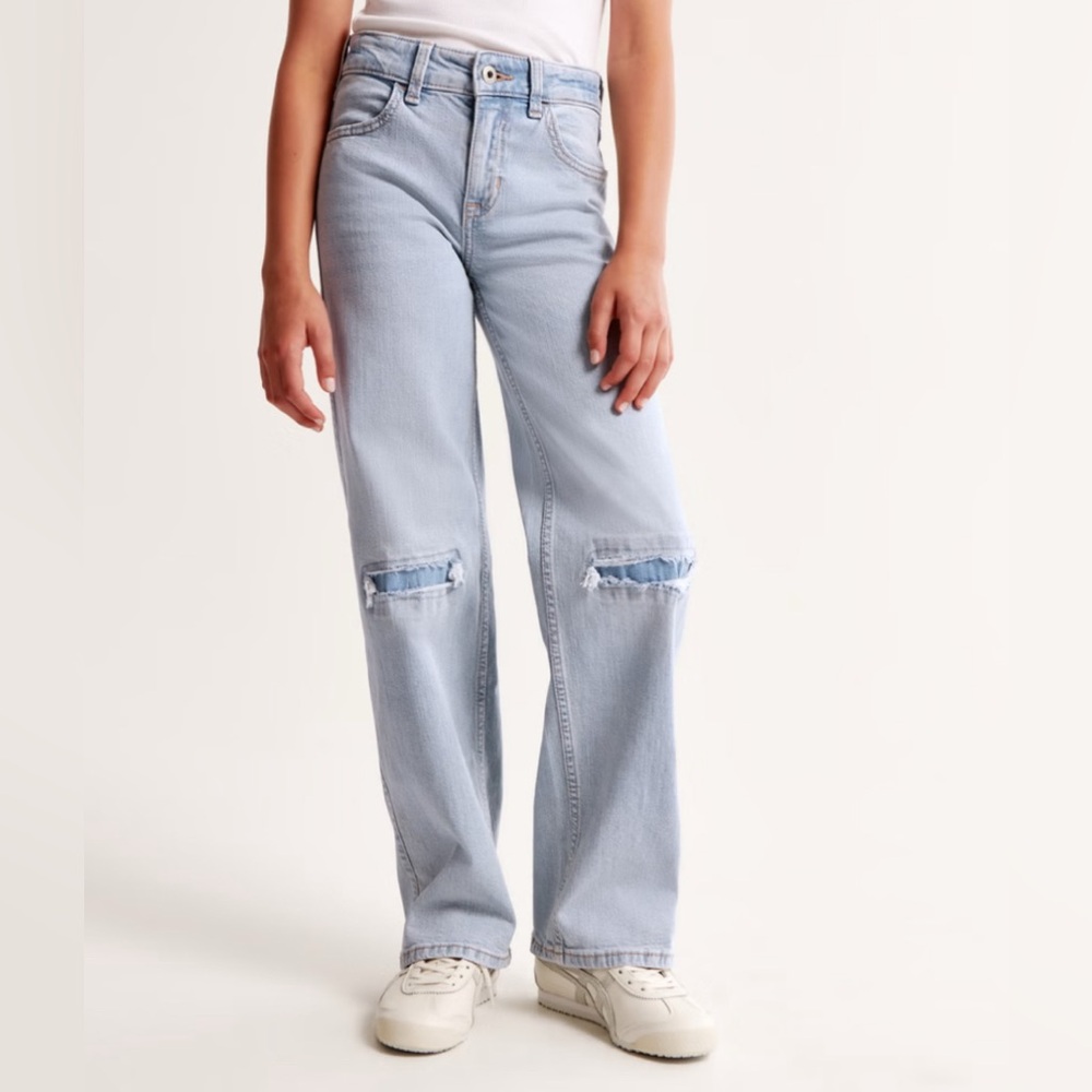 Abercrombie Kids high-res wide leg jeans